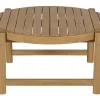 Table basse de jardin ronde en bois teck massif D80 cm MOANA