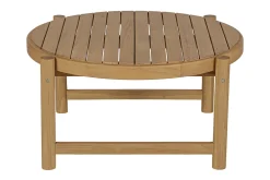 Table basse de jardin ronde en bois teck massif D80 cm MOANA