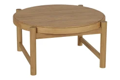 Table basse de jardin ronde en bois teck massif D80 cm MOANA