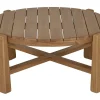 Table basse de jardin ronde en bois teck massif D82 cm CAROLINA
