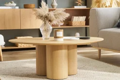 Table basse design bois clair L100 cm HOLLEN