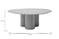 Table basse design bois clair L100 cm HOLLEN