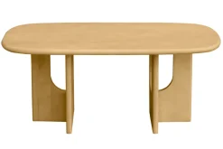 Table basse design bois clair manguier massif L100 cm MASSARI