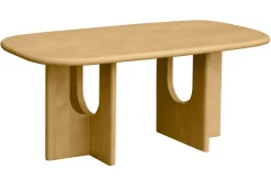 Table basse design bois clair manguier massif L100 cm MASSARI