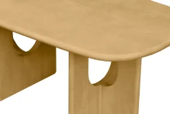 Table basse design bois clair manguier massif L100 cm MASSARI