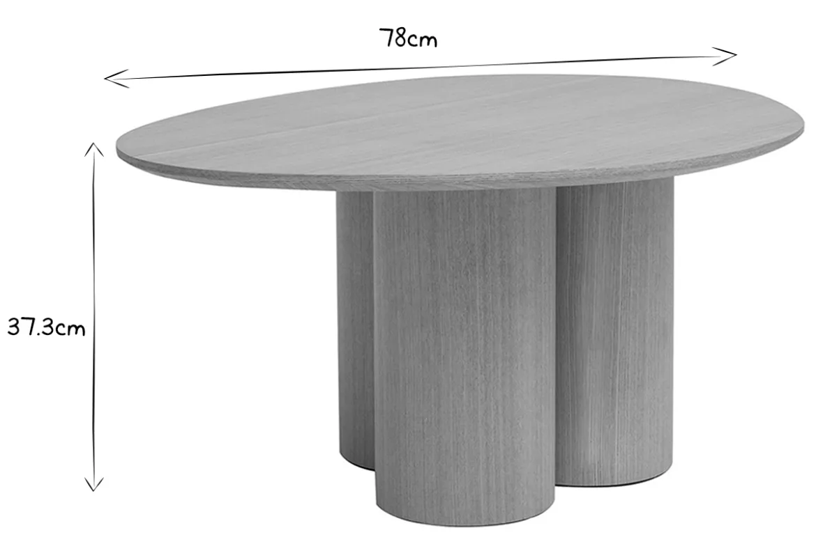 Table basse design bois clair L78 cm HOLLEN