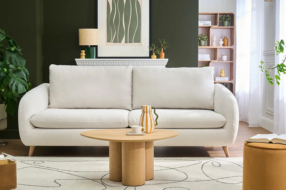 Table basse design bois clair L78 cm HOLLEN