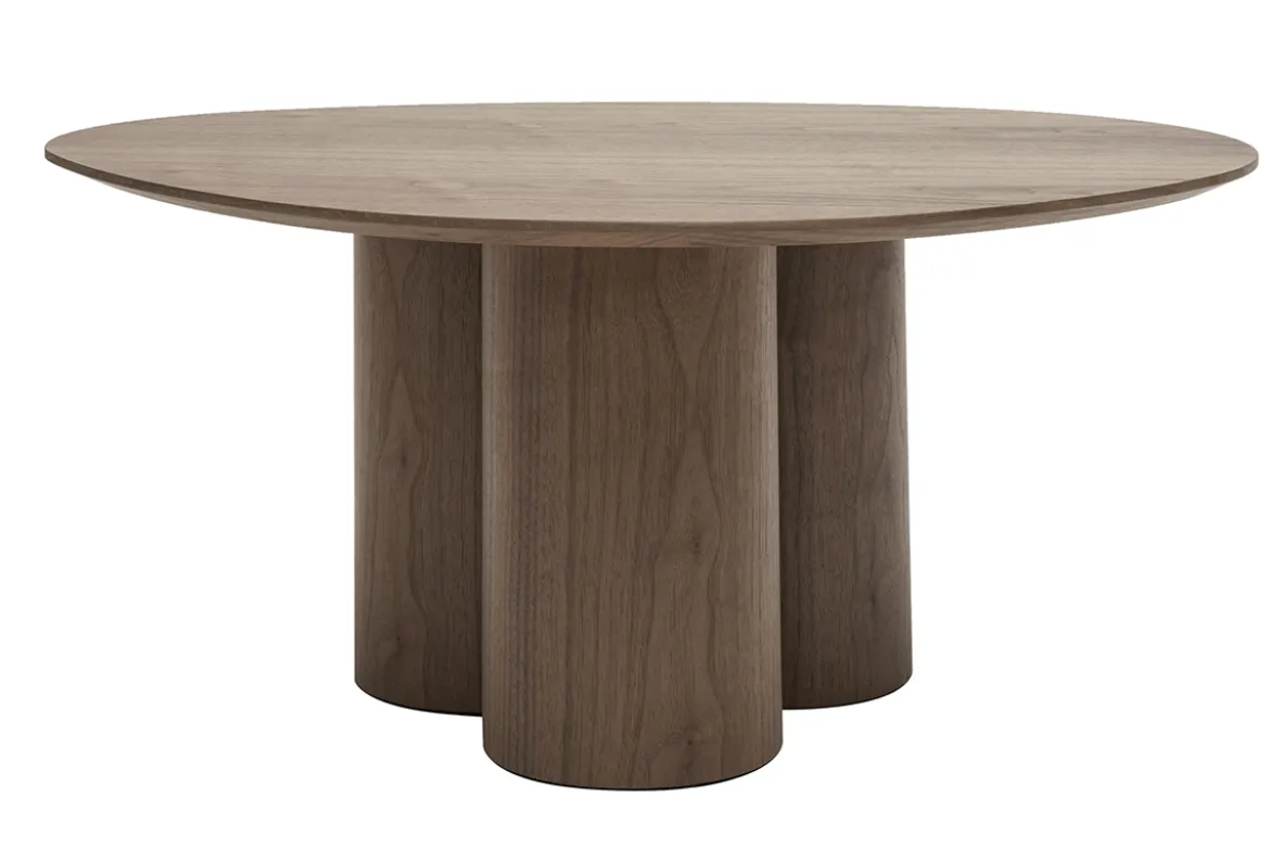 Table basse design bois foncé noyer L78 cm HOLLEN