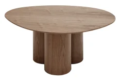 Table basse design bois foncé noyer L78 cm HOLLEN