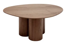 Table basse design bois foncé noyer L78 cm HOLLEN