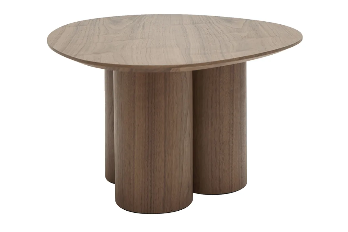 Table basse design bois foncé noyer L78 cm HOLLEN