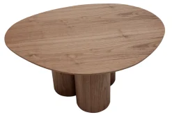 Table basse design bois foncé noyer L78 cm HOLLEN
