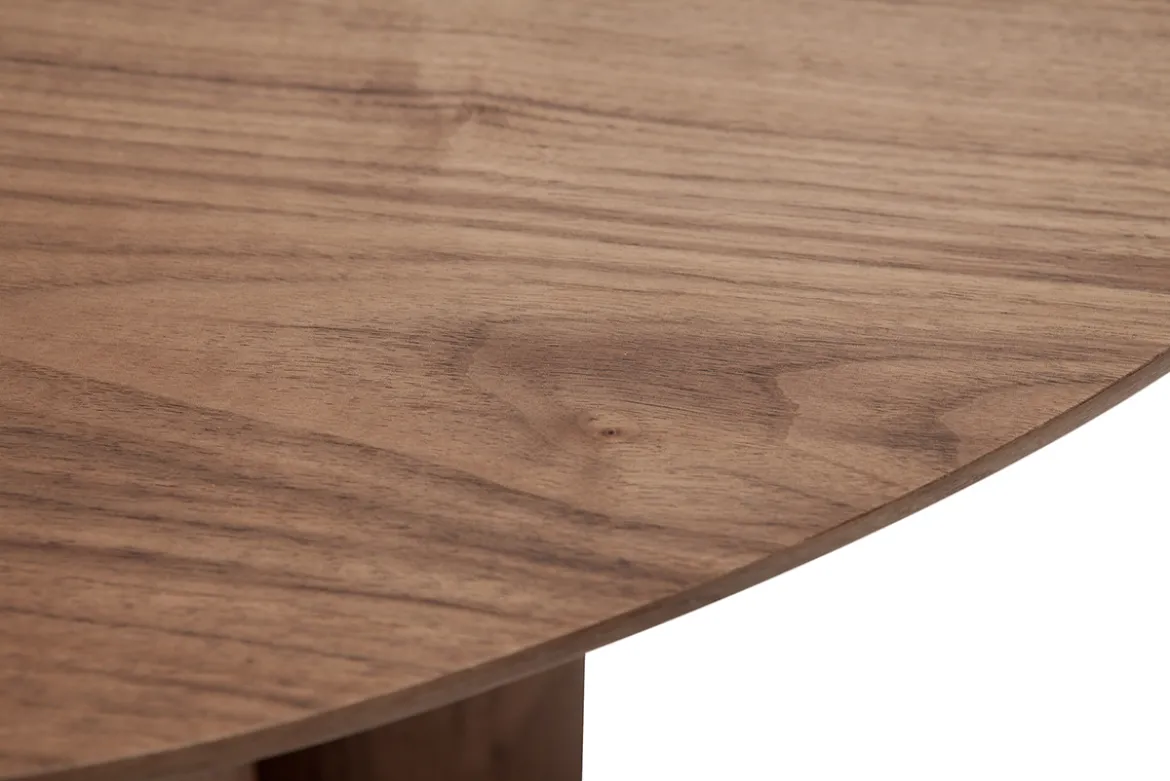 Table basse design bois foncé noyer L78 cm HOLLEN