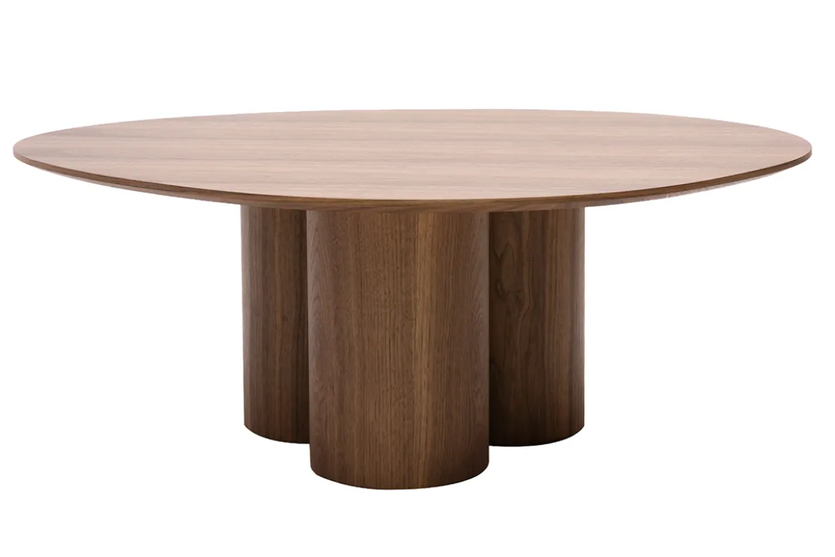 Table basse design bois foncé noyer L100 cm HOLLEN