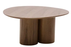 Table basse design bois foncé noyer L100 cm HOLLEN