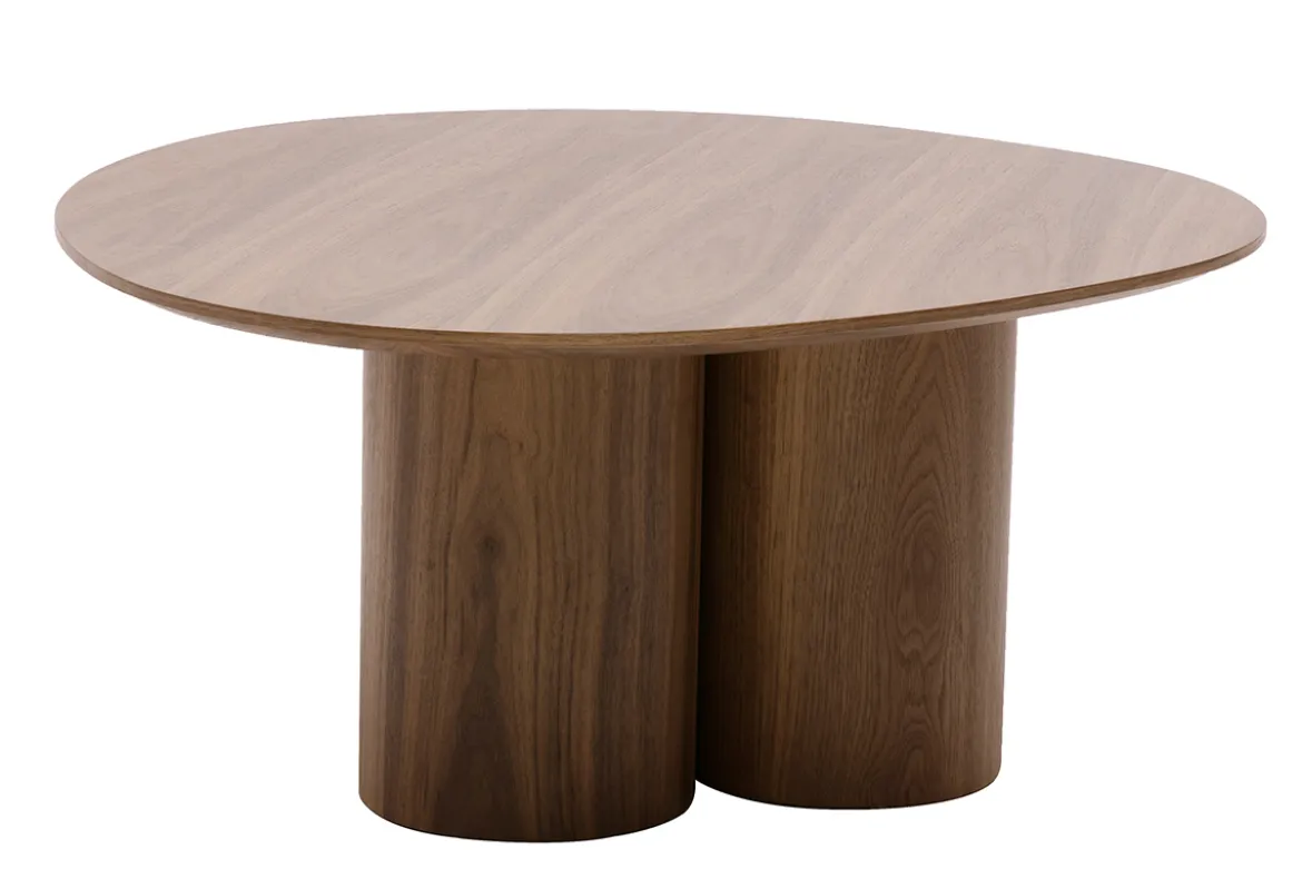 Table basse design bois foncé noyer L100 cm HOLLEN