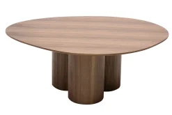 Table basse design bois foncé noyer L100 cm HOLLEN