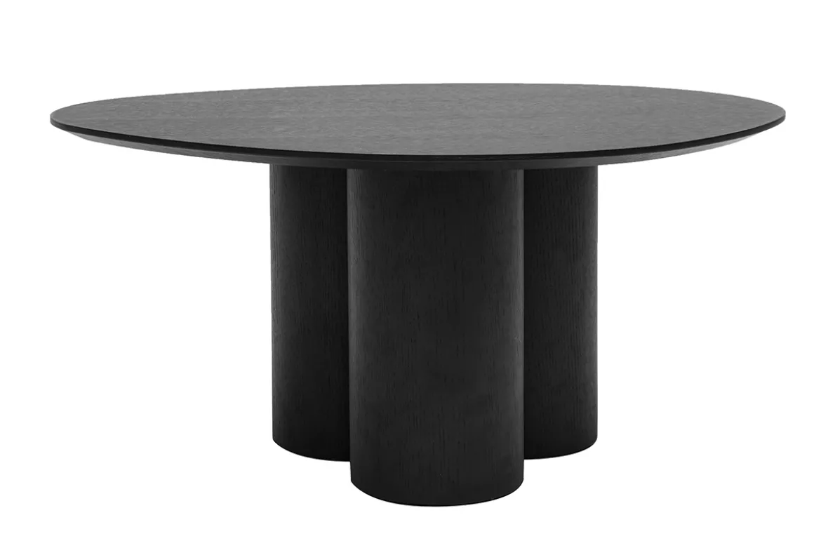 Table basse design bois noir L78 cm HOLLEN