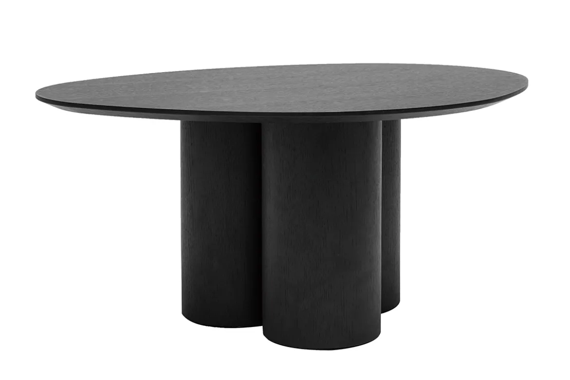 Table basse design bois noir L78 cm HOLLEN