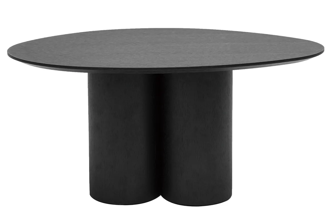 Table basse design bois noir L78 cm HOLLEN