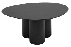 Table basse design bois noir L78 cm HOLLEN
