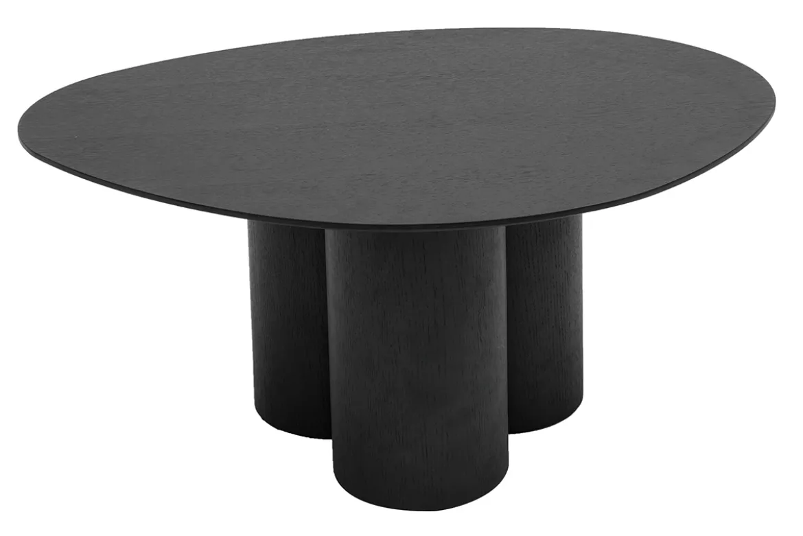 Table basse design bois noir L78 cm HOLLEN