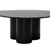 Table basse design bois noir L100 cm HOLLEN