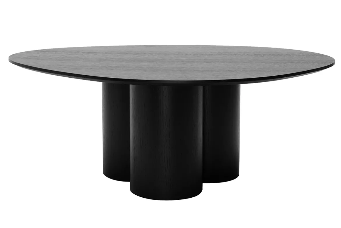 Table basse design bois noir L100 cm HOLLEN