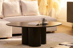 Table basse design bois noir L100 cm HOLLEN