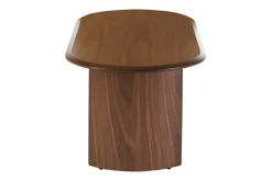 Table basse design ovale en bois foncé noyer L120 cm ASSA
