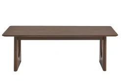 Table basse design rectangulaire en bois foncé noyer L120 cm KUALA