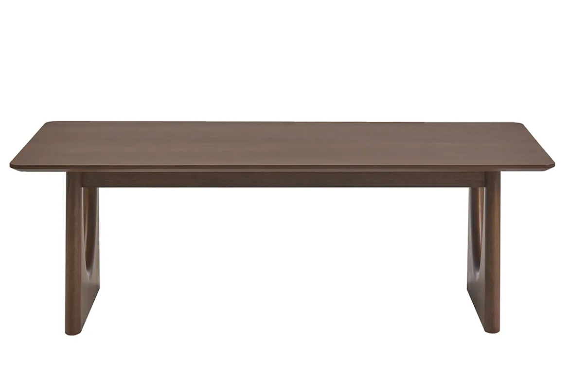 Table basse design rectangulaire en bois foncé noyer L120 cm KUALA