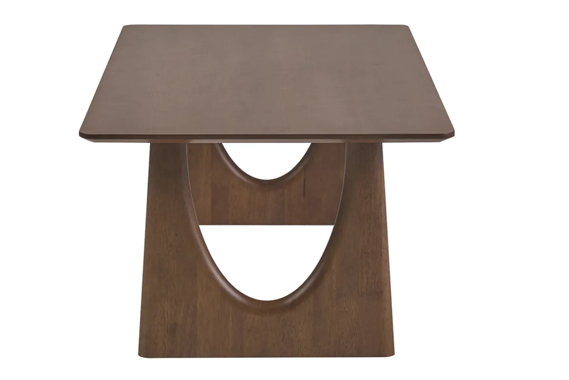 Table basse design rectangulaire en bois foncé noyer L120 cm KUALA