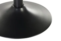 Table basse design ronde en céramique noire et métal D60 cm MALOU