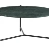 Table basse design ronde en marbre vert D90 cm BUMCELLO