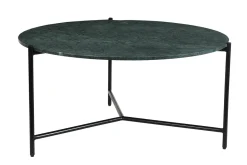 Table basse design ronde en marbre vert D90 cm BUMCELLO