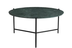 Table basse design ronde en marbre vert D90 cm BUMCELLO