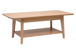 Table basse extensible rectangulaire en bois clair L90-120 cm VILI
