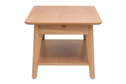 Table basse extensible rectangulaire en bois clair L90-120 cm VILI