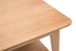 Table basse extensible rectangulaire en bois clair L90-120 cm VILI