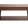 Table basse extensible rectangulaire en bois foncé L90-120 cm VILI