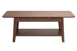 Table basse extensible rectangulaire en bois foncé L90-120 cm VILI