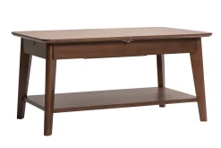 Table basse extensible rectangulaire en bois foncé L90-120 cm VILI