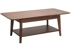 Table basse extensible rectangulaire en bois foncé L90-120 cm VILI