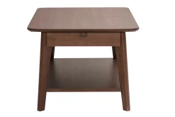 Table basse extensible rectangulaire en bois foncé L90-120 cm VILI