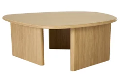 Table basse forme organique en bois clair chêne L85 cm ONDINE