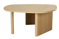 Table basse forme organique en bois clair chêne L85 cm ONDINE