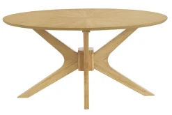 Table basse ovale bois clair chêne L90 cm DIELLI