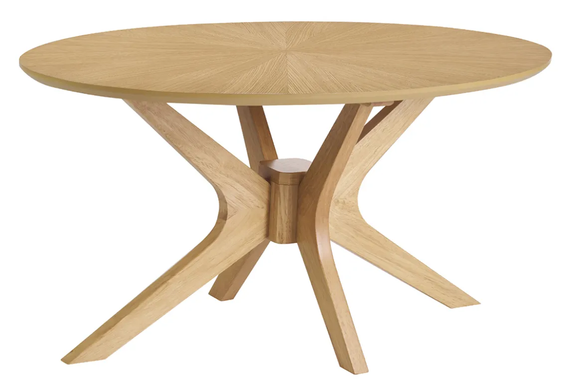 Table basse ovale bois clair chêne L90 cm DIELLI