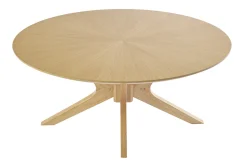 Table basse ovale bois clair chêne L90 cm DIELLI